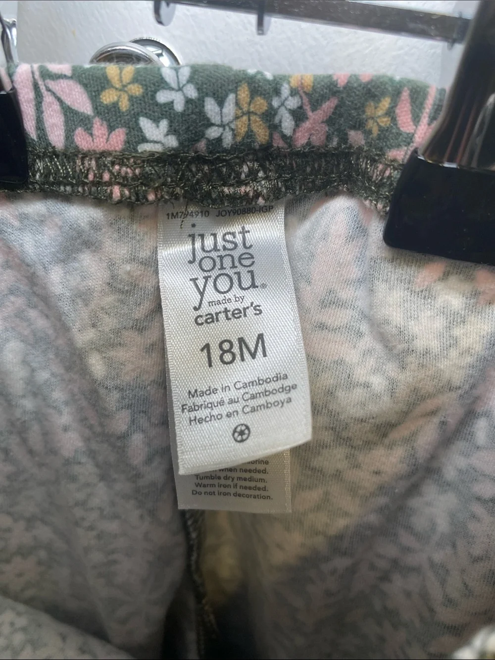 Girls' Pink, Floral, Cream & Brown Leggings Set